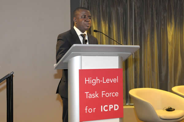 Samuel Kissi, event facilitator and member of the Youth Coalition for Sexual and Reproductive Rights